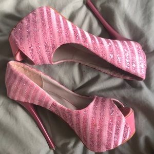 Pink high heels